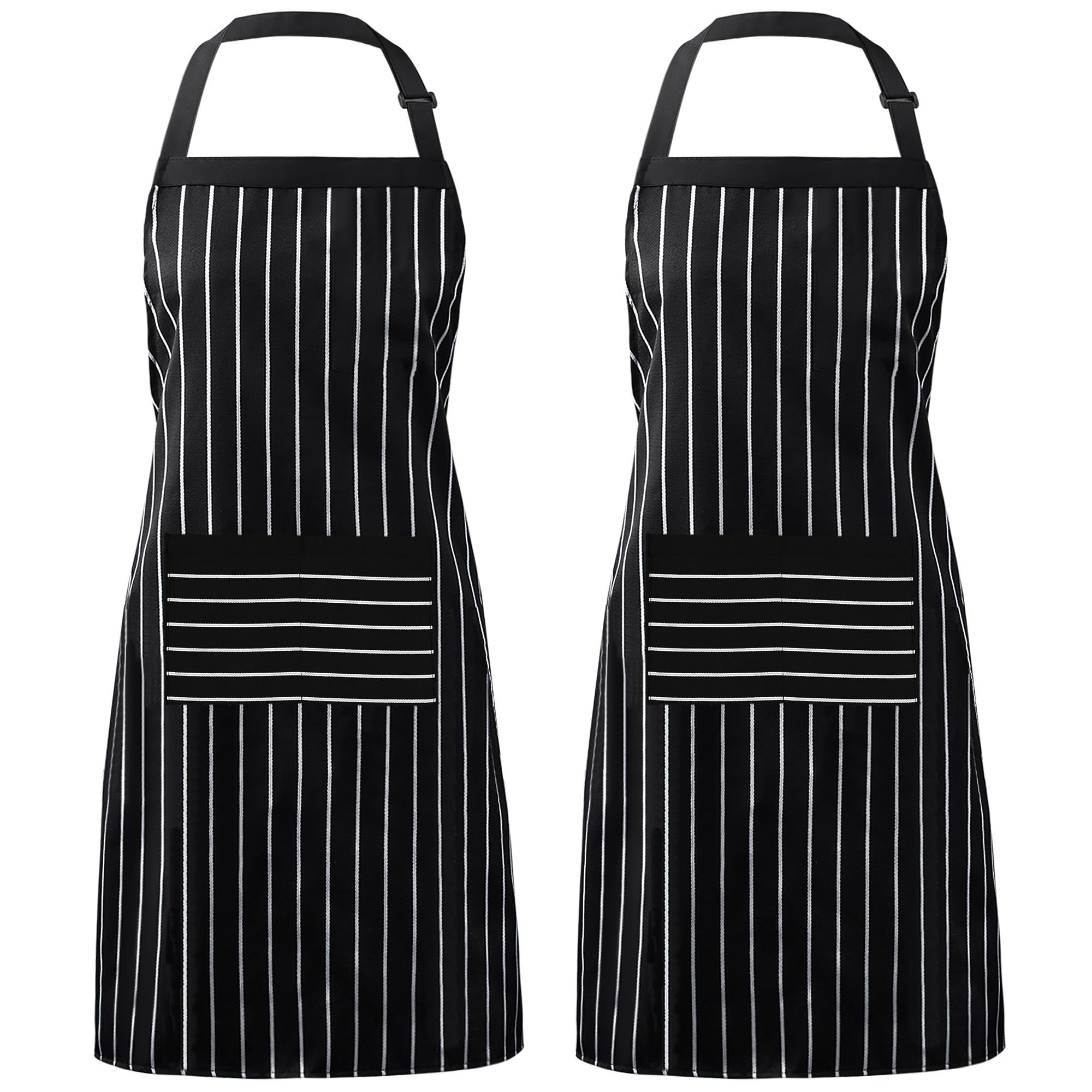Syntus Adjustable Bib Apron with 2 Pockets Cooking Kitchen Aprons for Women Men Chef