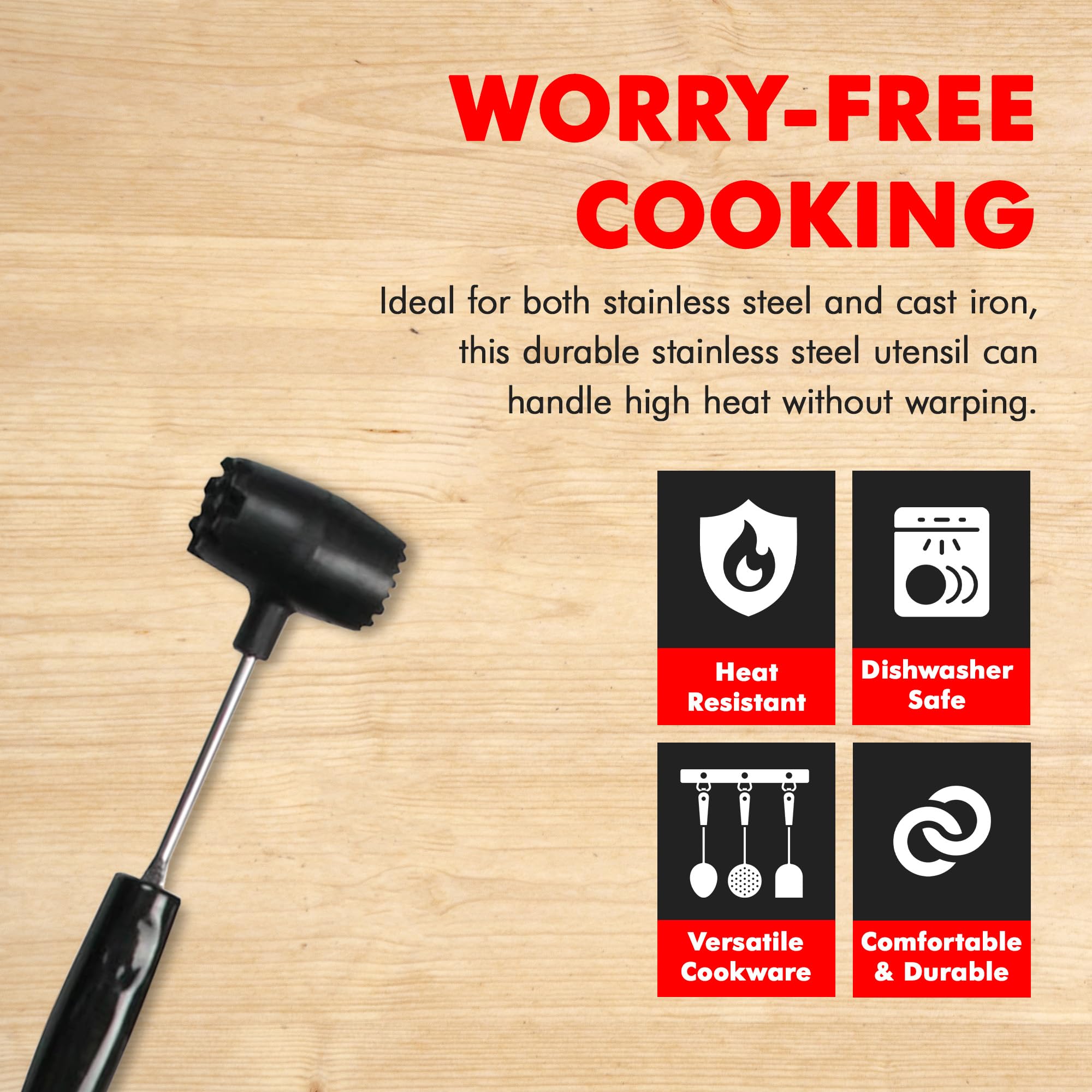 Chef Craft Select Meat Cooking Fork, 13 inch, Stainless Steel
