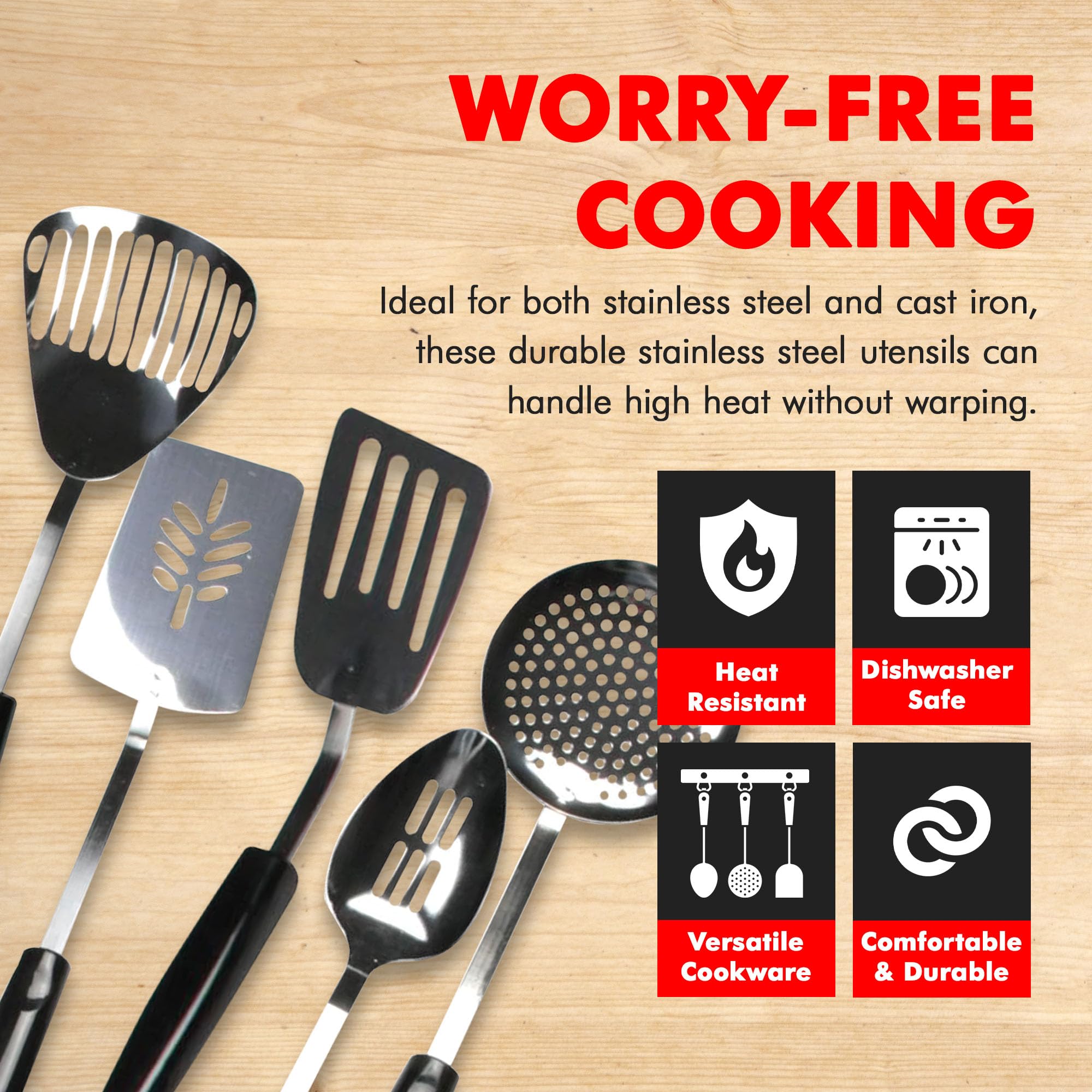 Chef Craft Select Meat Cooking Fork, 13 inch, Stainless Steel