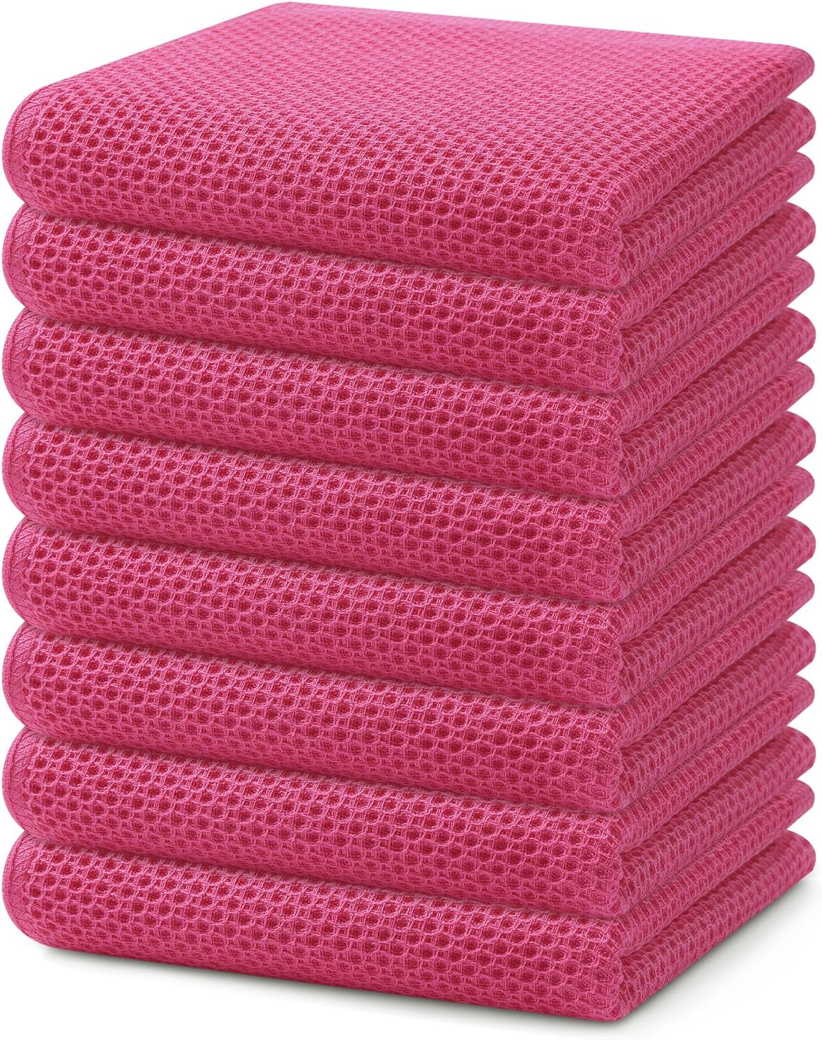 Homaxy 100% Cotton Waffle Weave Kitchen Dish Cloths, Ultra Soft Absorbent Quick Drying Dish Towels, 12 x 12 Inches, 6-Pack, Dark Grey