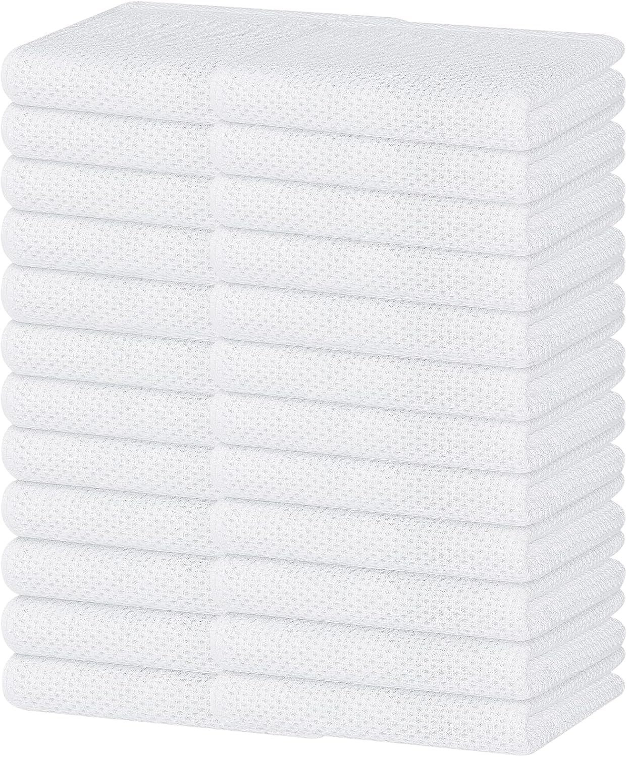 Homaxy 100% Cotton Waffle Weave Kitchen Dish Cloths, Ultra Soft Absorbent Quick Drying Dish Towels, 12 x 12 Inches, 6-Pack, Dark Grey