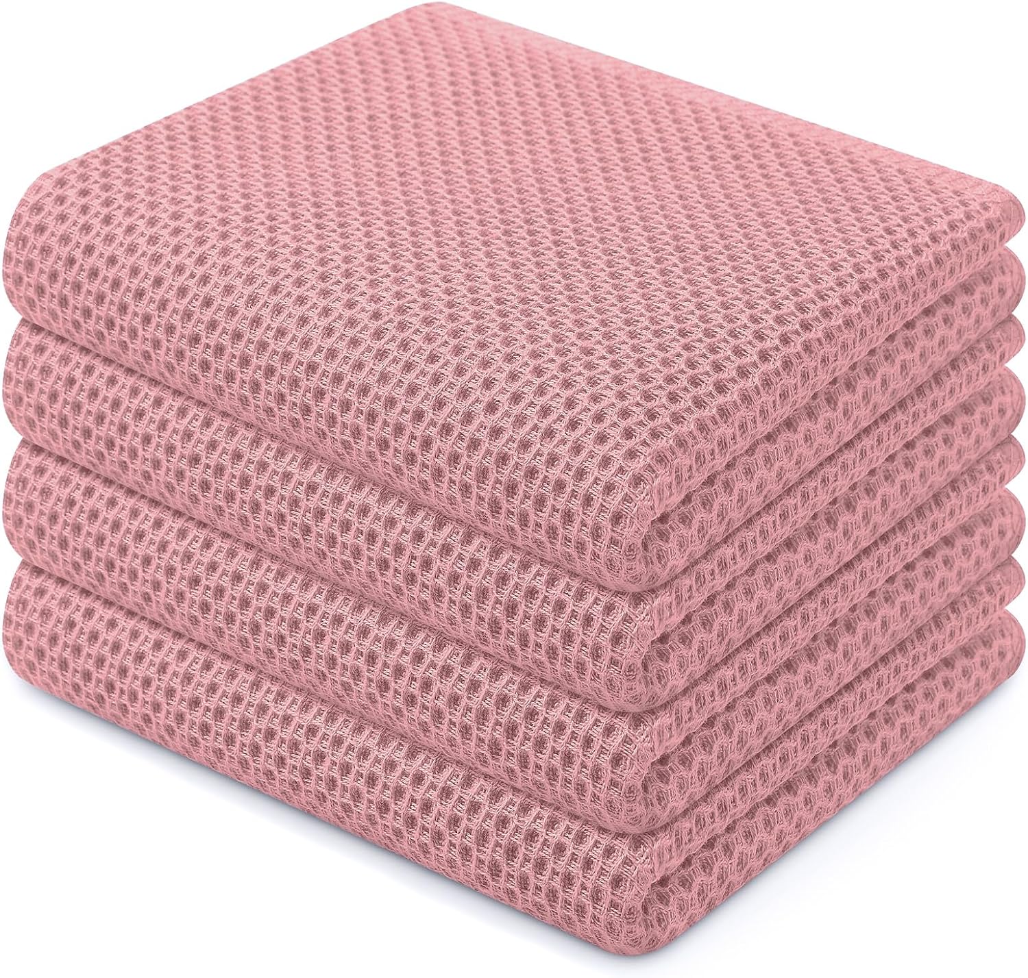 Homaxy 100% Cotton Waffle Weave Kitchen Dish Cloths, Ultra Soft Absorbent Quick Drying Dish Towels, 12 x 12 Inches, 6-Pack, Dark Grey