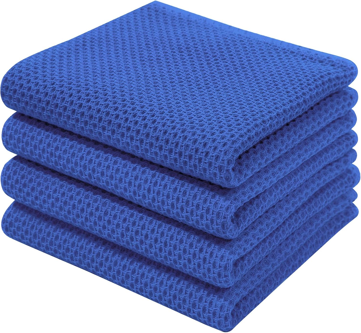Homaxy 100% Cotton Waffle Weave Kitchen Dish Cloths, Ultra Soft Absorbent Quick Drying Dish Towels, 12 x 12 Inches, 6-Pack, Dark Grey
