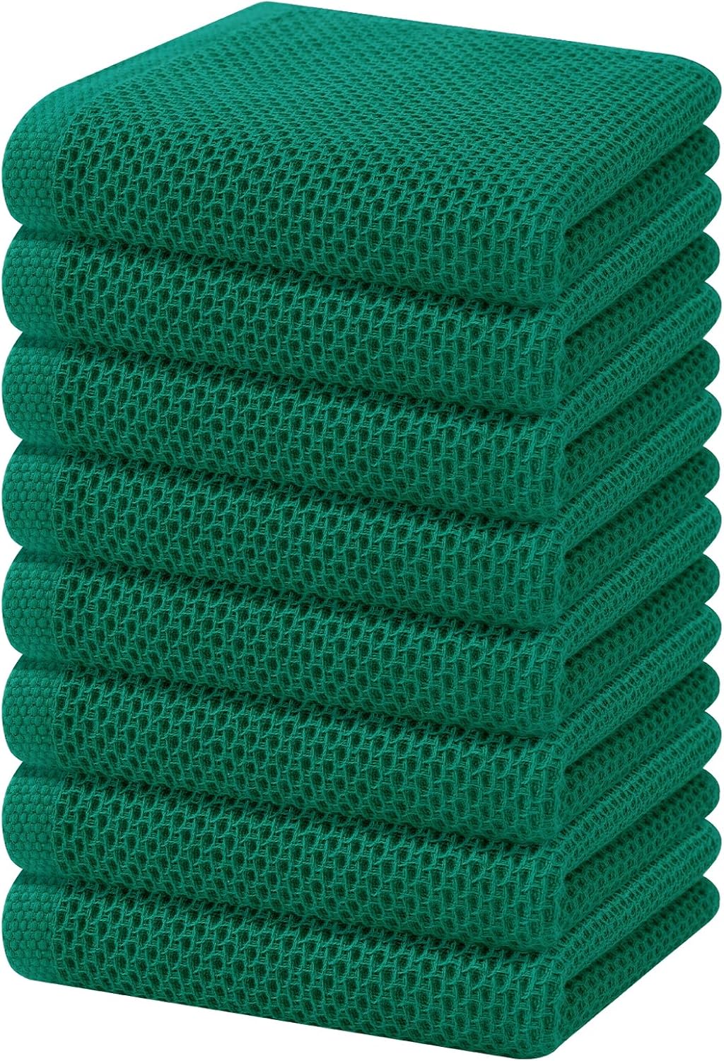 Homaxy 100% Cotton Waffle Weave Kitchen Dish Cloths, Ultra Soft Absorbent Quick Drying Dish Towels, 12 x 12 Inches, 6-Pack, Dark Grey