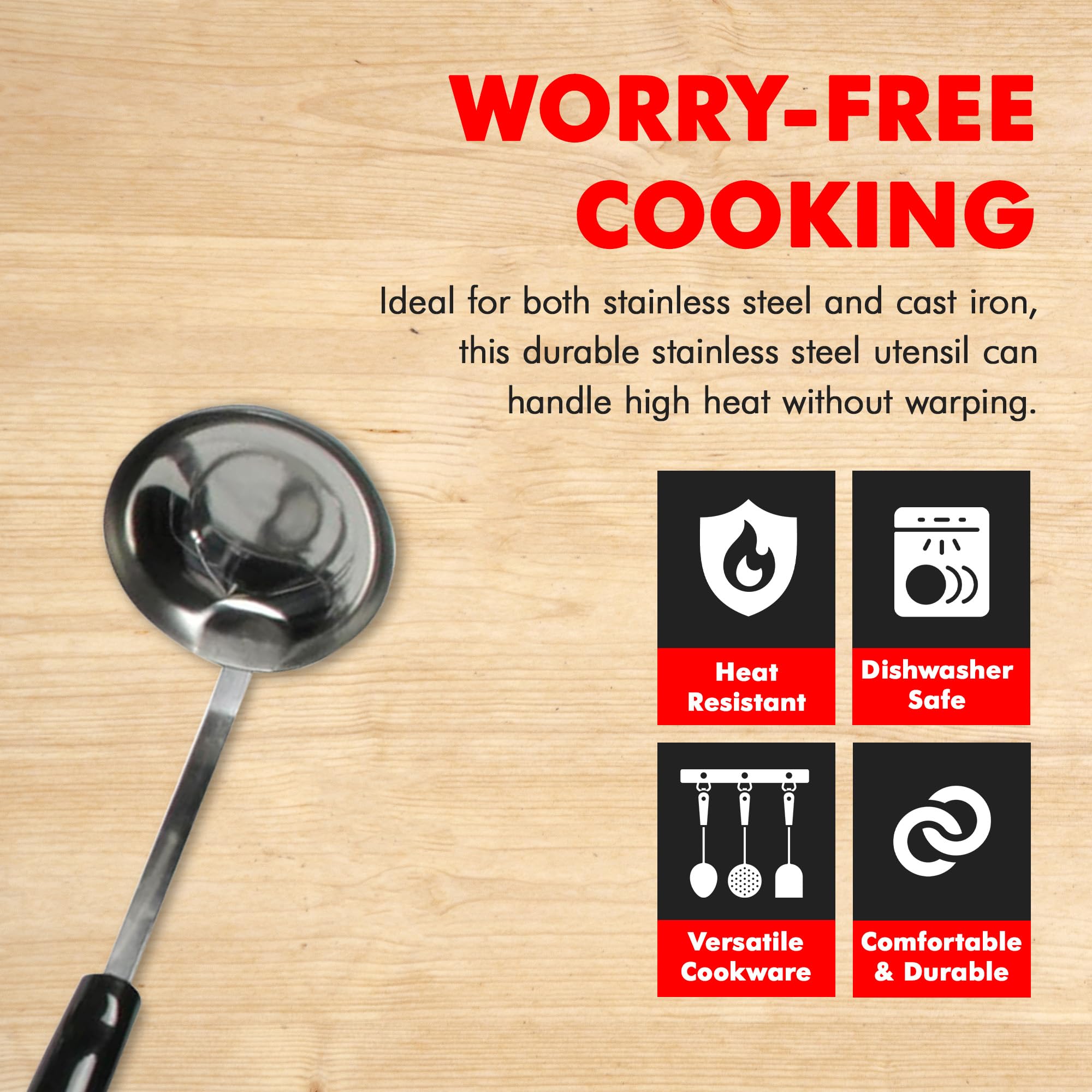 Chef Craft Select Meat Cooking Fork, 13 inch, Stainless Steel