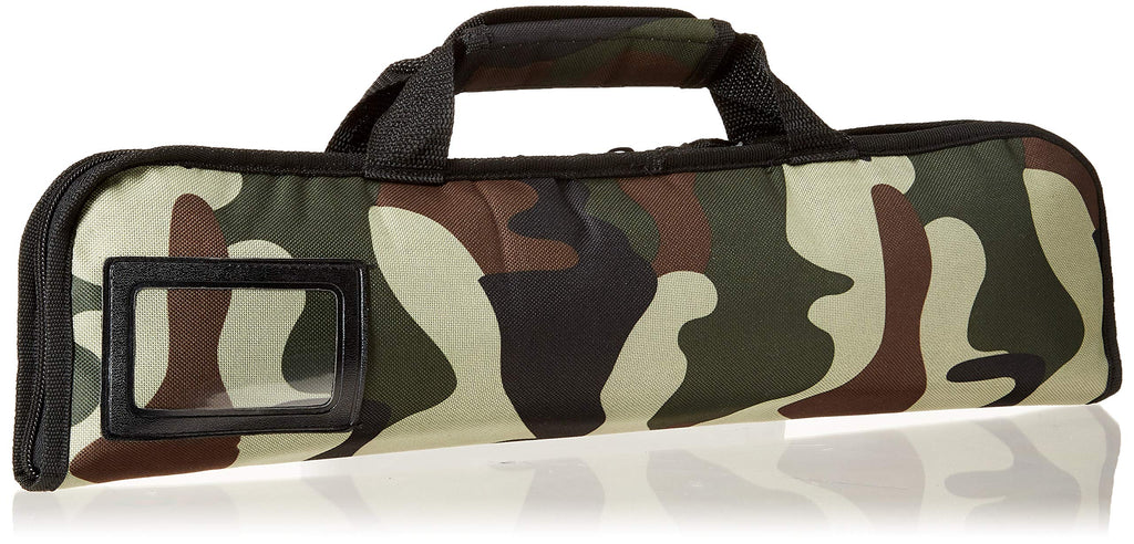 Ergo Chef 5 Pocket Chef Knife Case Roll Bag Bi-Fold (Black) Lightweight - Durable Nylon / Polyester Blend– Perfect for the Busy Traveling Chef