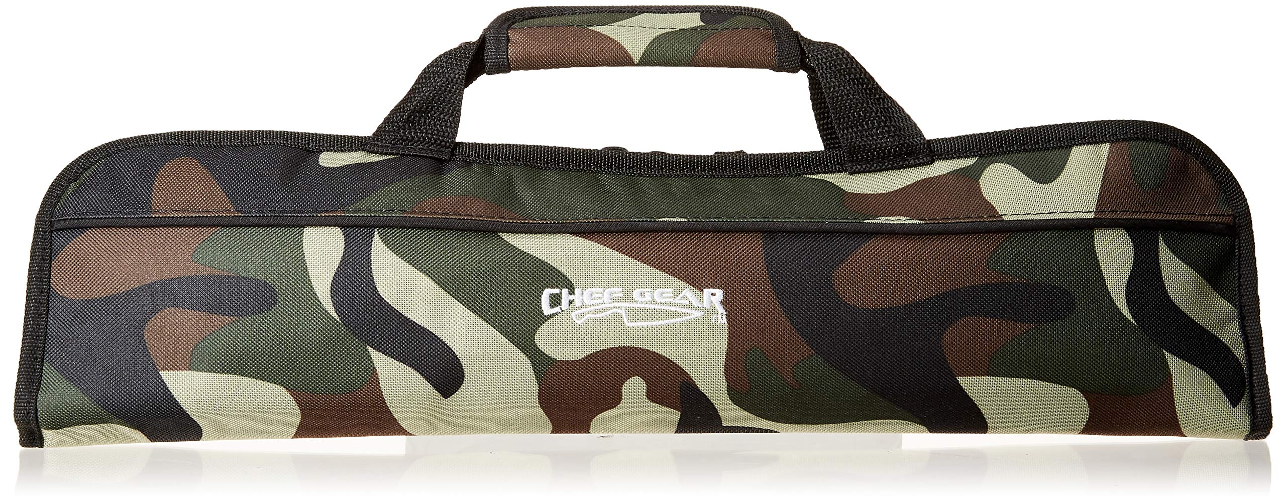Ergo Chef 5 Pocket Chef Knife Case Roll Bag Bi-Fold (Black) Lightweight - Durable Nylon / Polyester Blend– Perfect for the Busy Traveling Chef