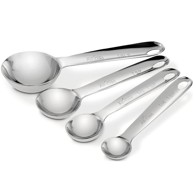 4-Piece Stainless Steel Deluxe Measuring Spoon Set