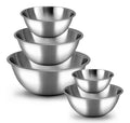 WHYSKO Meal Prep Stainless Steel Mixing Bowl (5-Piece Set) Home