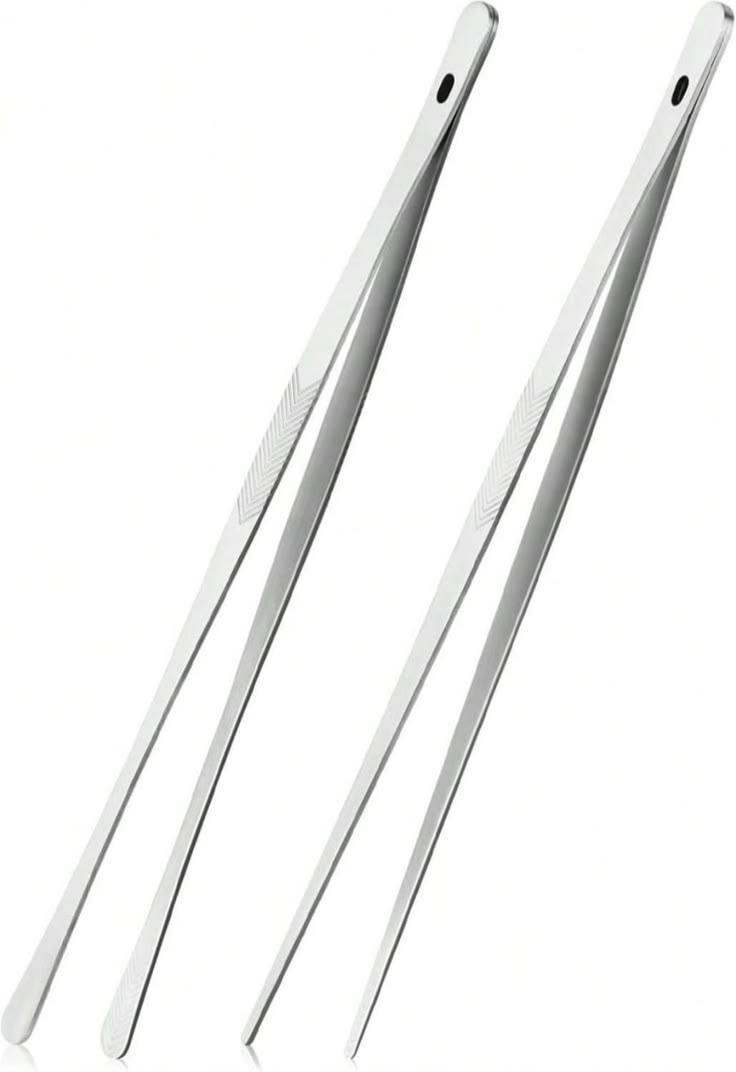 ChefBee Kitchen Cooking Tongs Tweezers - 2PCS 12" Stainless Steel