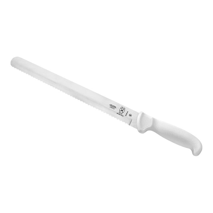 Choice 9" Offset Serrated Edge Bread Knife with White Handle