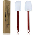 16.5 INCH Silicone Spatulas Heat Resistant Heavy Duty Rubber Spatulas Commercial Spatulas Set for Kitchen Use Silicone Cooking Utensils Sets of 2