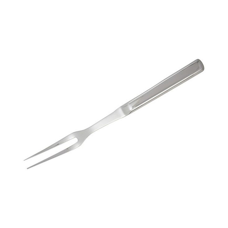 Choice 11 1/4" Hollow Stainless Steel Handle 2-Tine Pot Fork